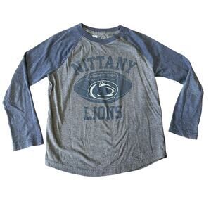 Penn State Raglan T-Shirt Youth Small Long Sleeve Vintage Distressed PSU